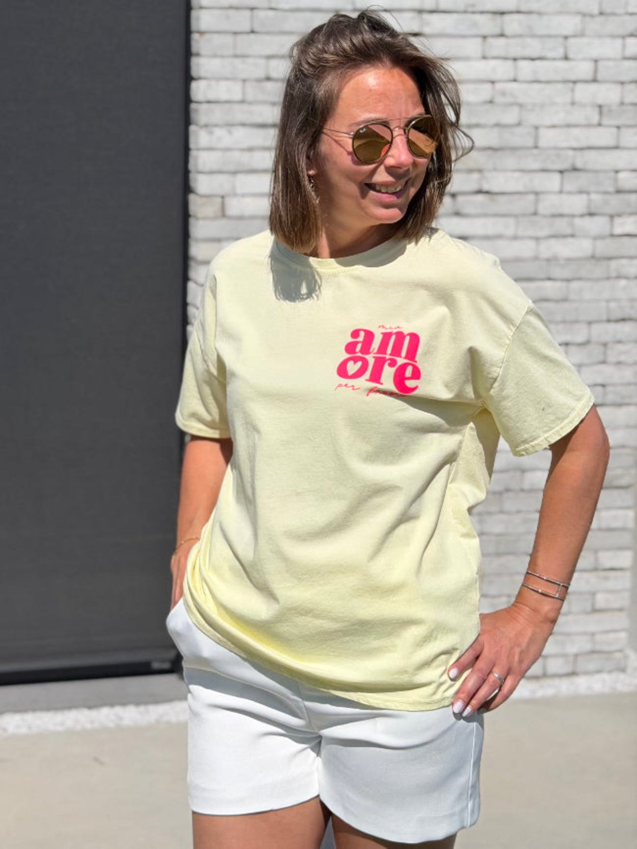AMORE T-Shirt - Geel