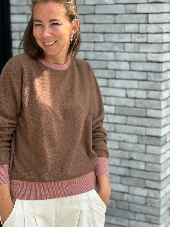 LENA Knit By Mei-li — Brown/Pink