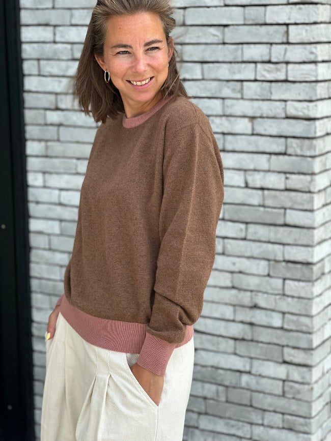 LENA Knit By Mei-li — Brown/Pink