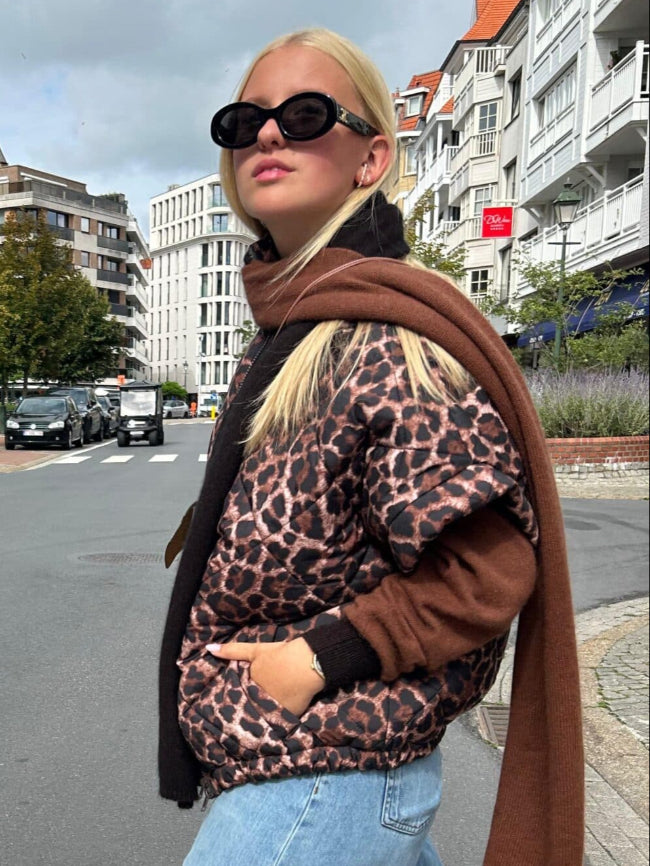 IVY Bodywarmer By Mei-Li -- Leopard