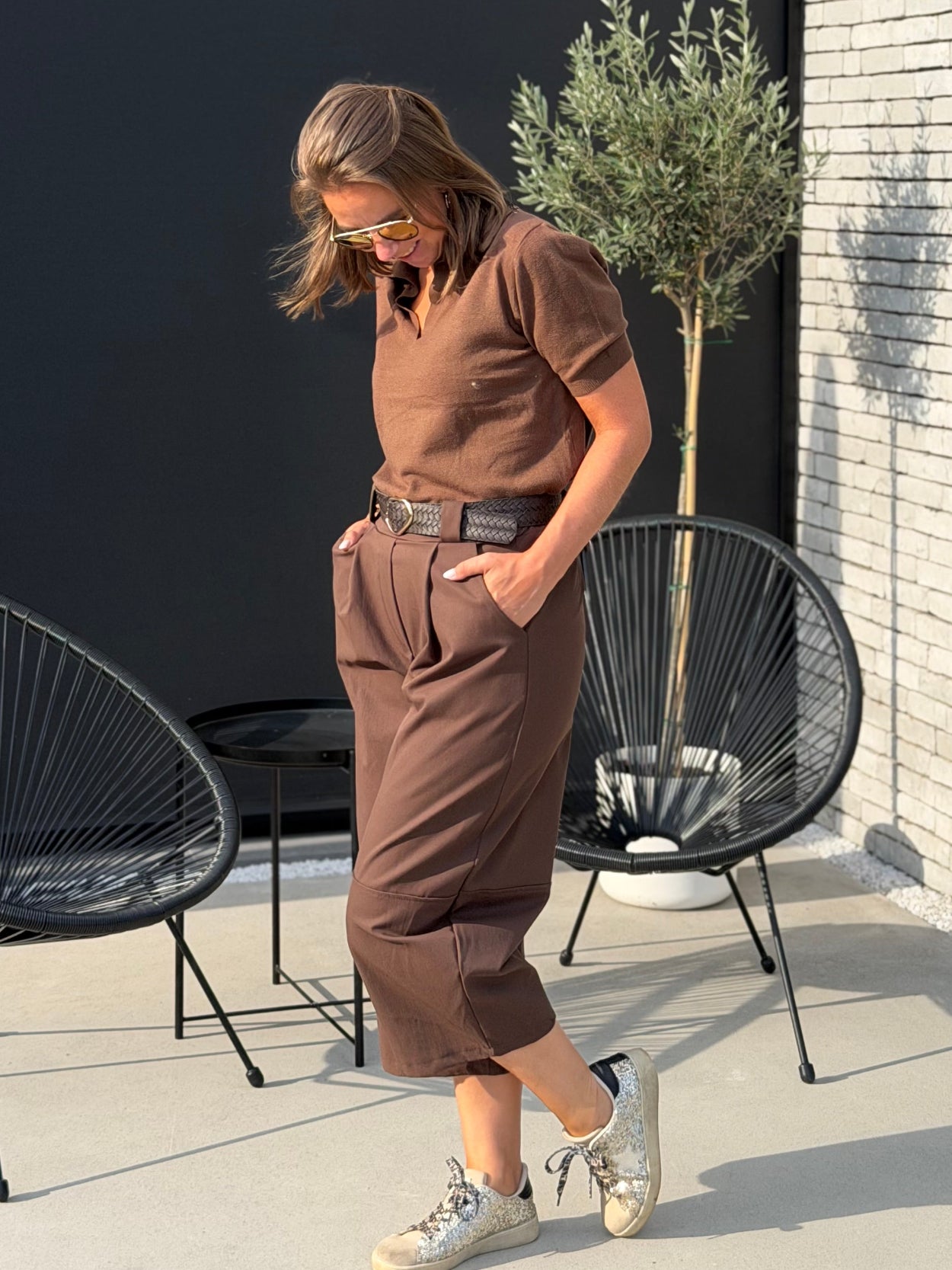 JEANY Broek - Brown