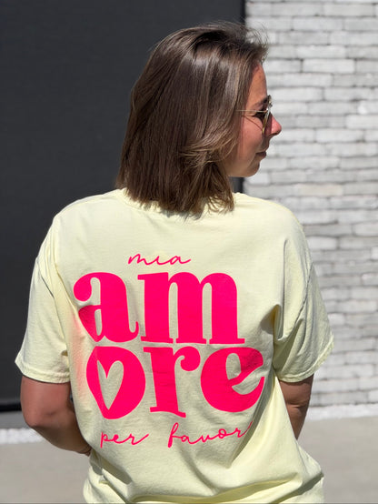 AMORE T-Shirt - Geel