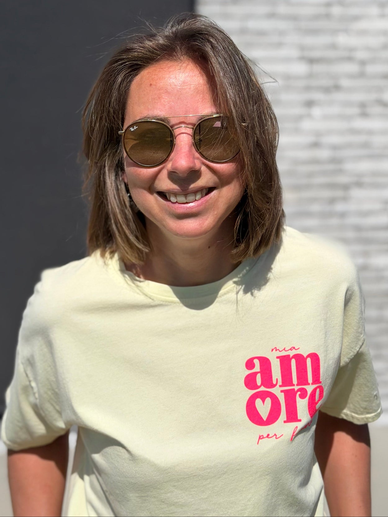 AMORE T-Shirt - Geel
