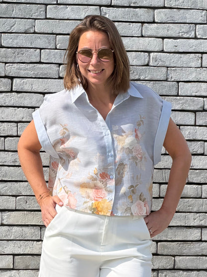 LA ROSE Blouse - LichtBlauw