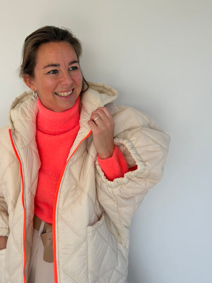 ROSIE Bodywarmer By Mei-Li --  Beige/Orange