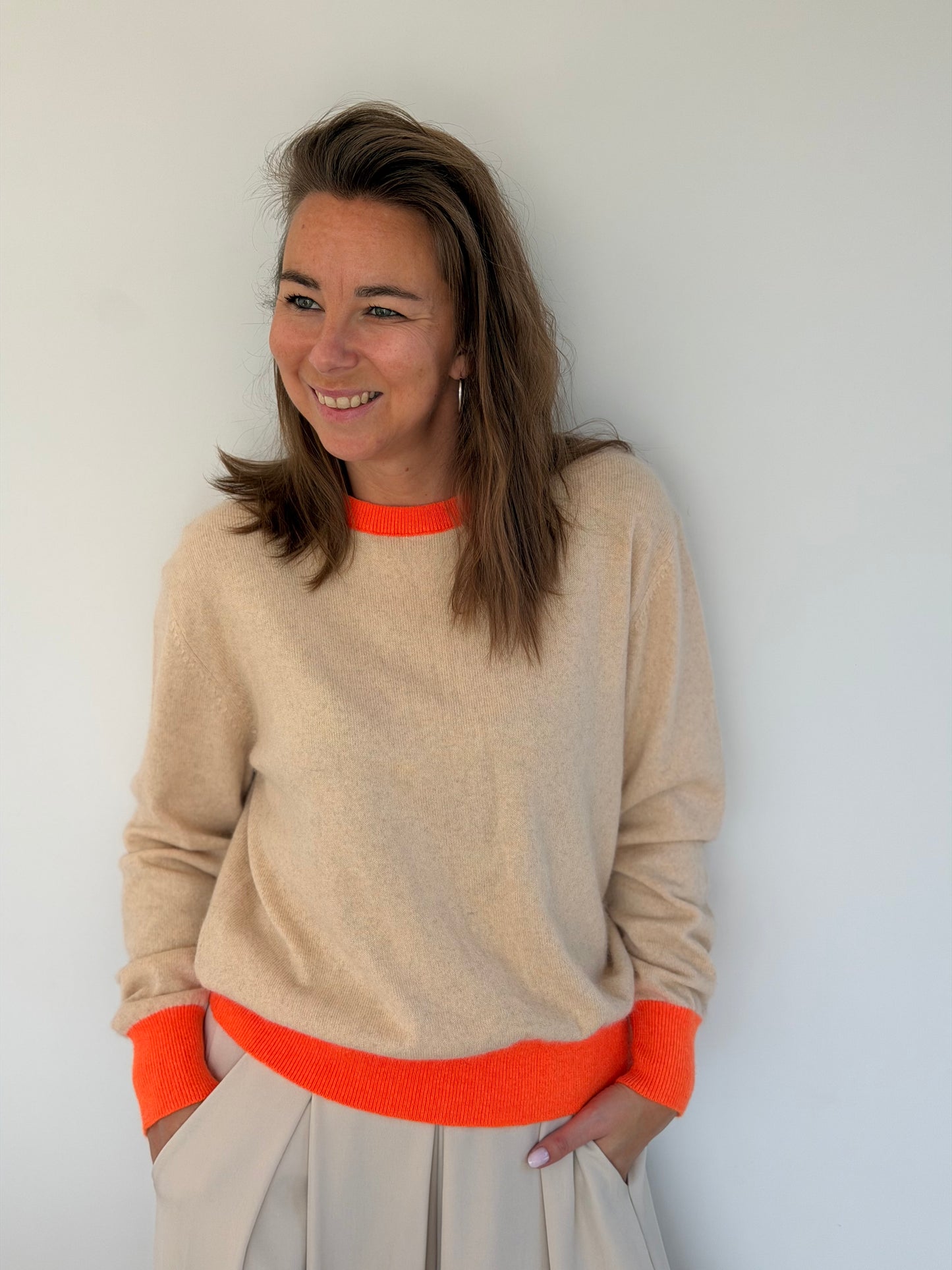 LENA Knit By Mei-li — Beige/Oranje