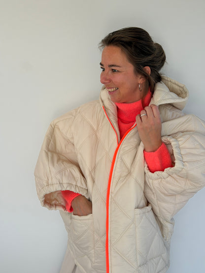 ROSIE Bodywarmer By Mei-Li --  Beige/Orange