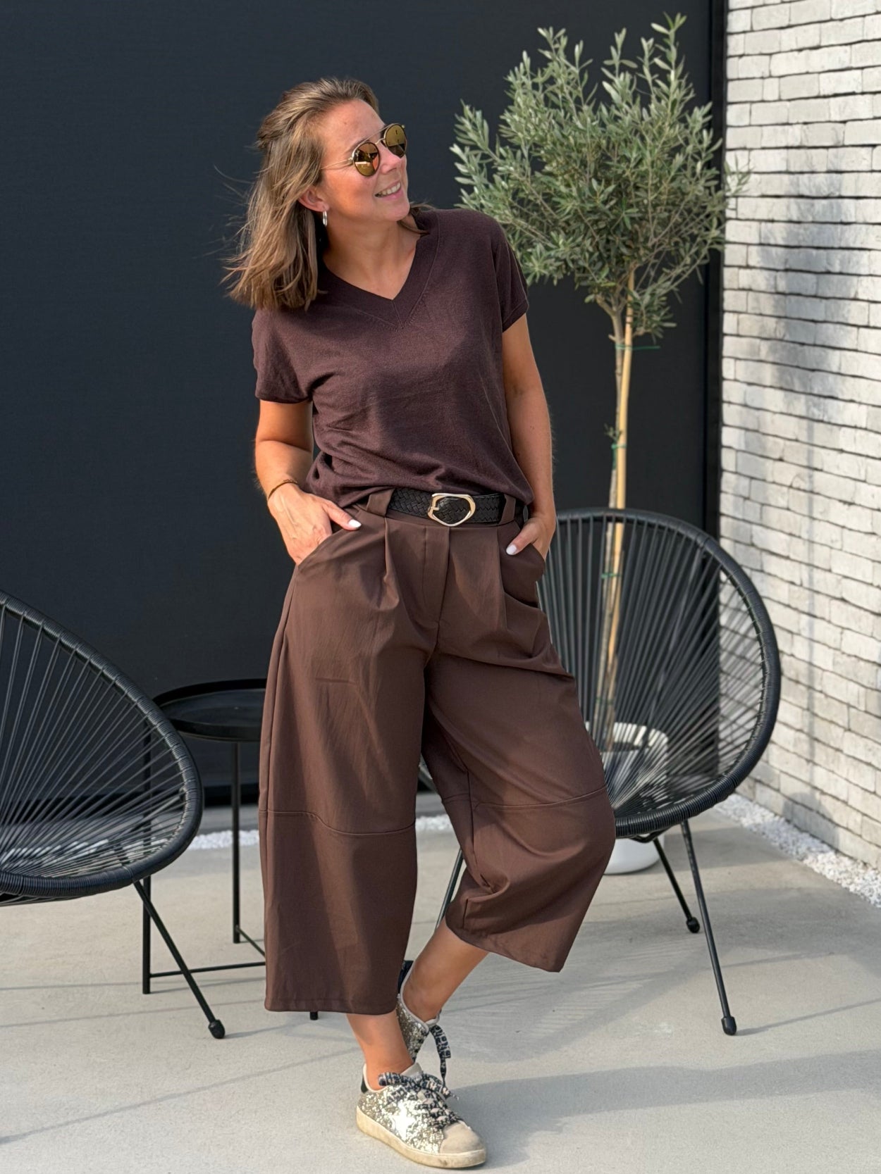 TINI-V Knit - Brown