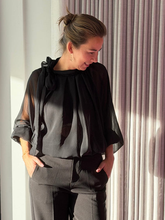 LONDON Blouse - Zwart