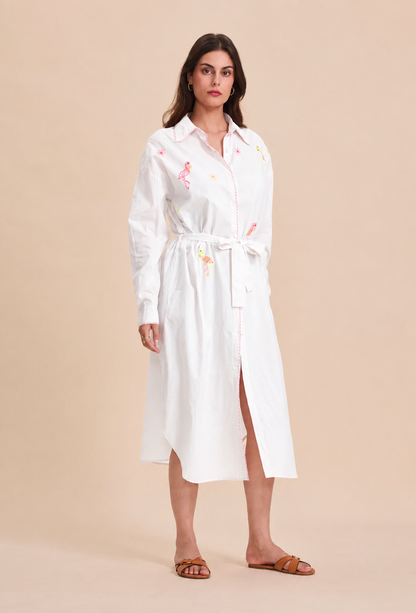 FLAMINGO Jurk - Wit -10%