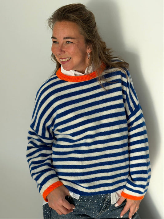 JANNIE Pull -- Royal/Orange