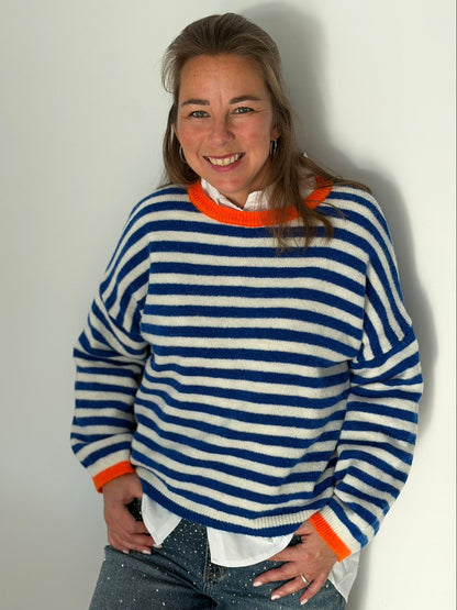 JANNIE Pull -- Royal/Orange