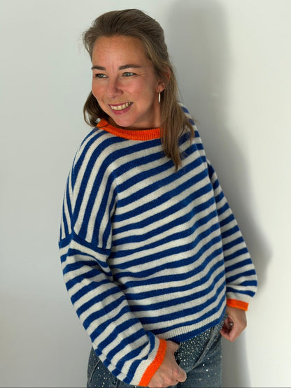 JANNIE Pull -- Royal/Orange