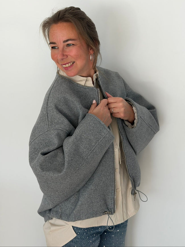 ADELE Jacket By Mei-Li -- Grijs