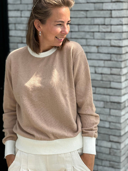 LENA Knit By Mei-li — Camel/White