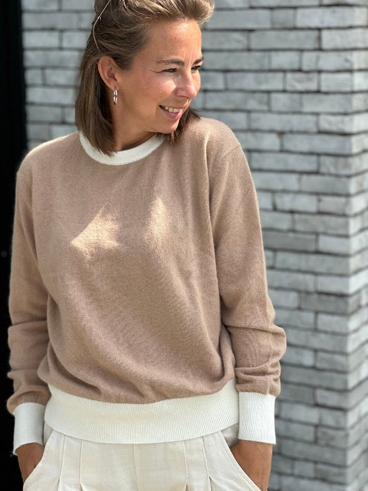 LENA Knit By Mei-li — Camel/White