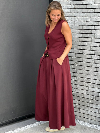 AUTUMN Broek - Burgundy