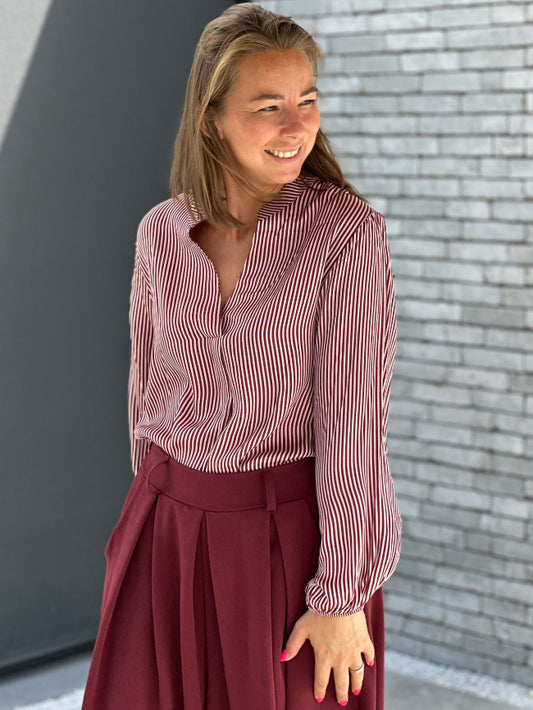 ALINE Blouse - Burgundy