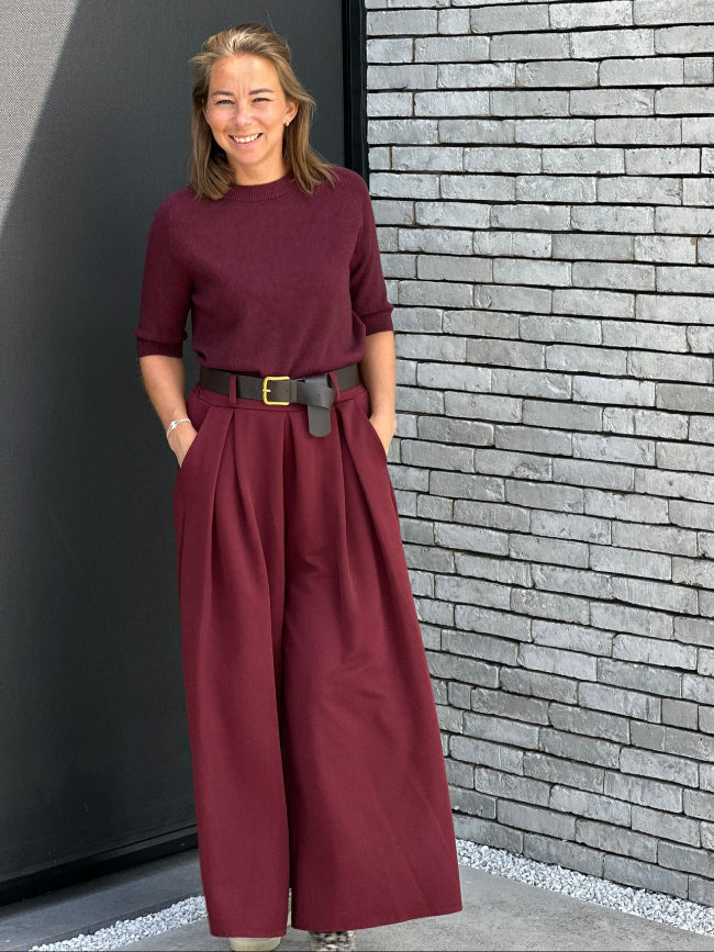 BEAU Knit Shirt- Bordeaux