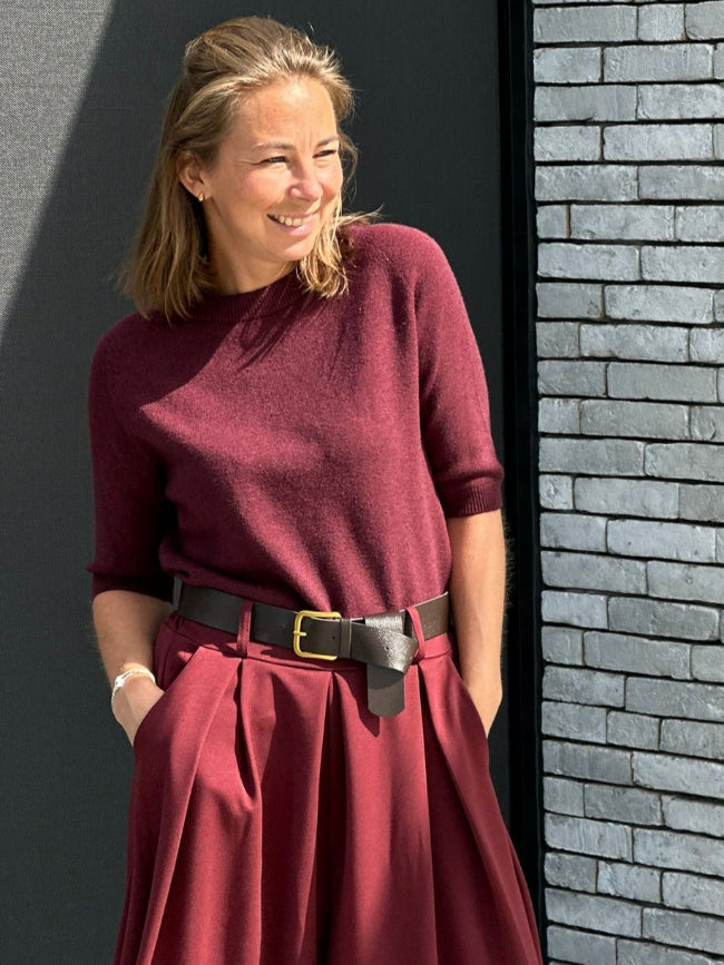 BEAU Knit Shirt- Bordeaux