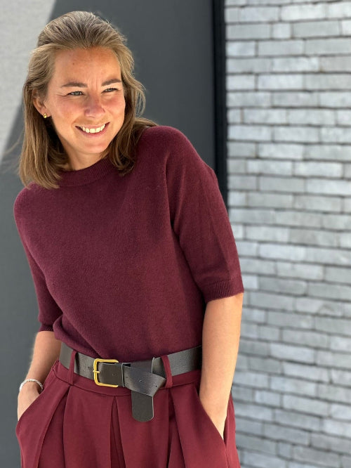 BEAU Knit Shirt- Bordeaux