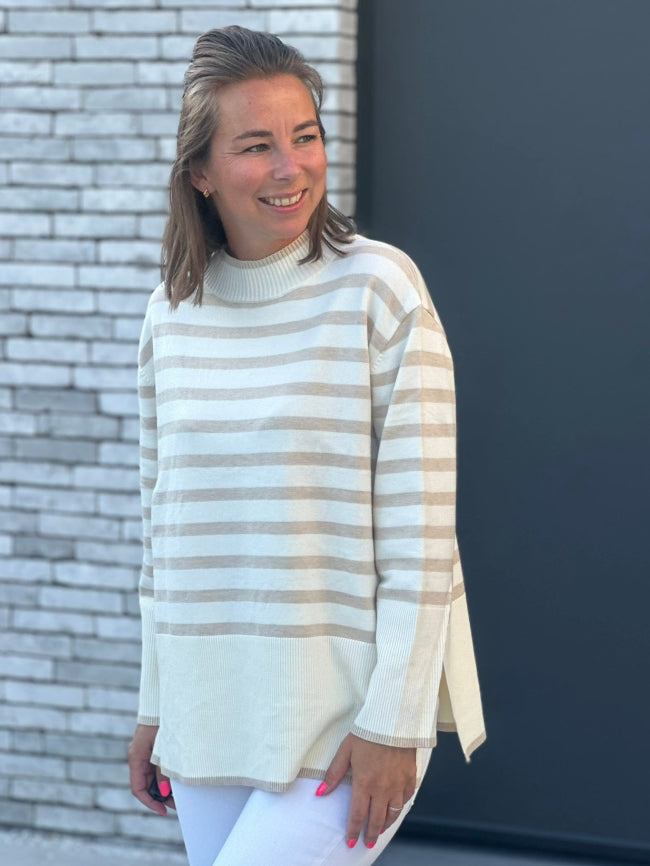 VIV Pull - Ecru/Taupe