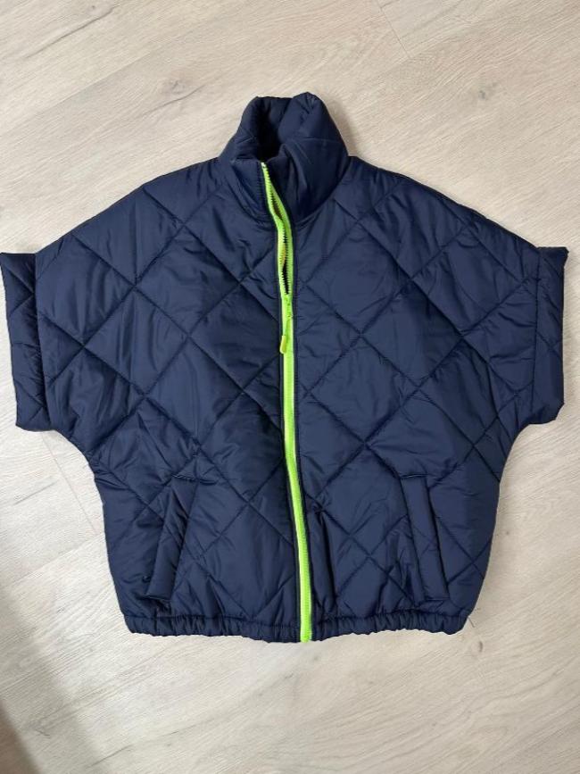 Mei-Li - Bodywarmer BLAUW/FLUO GROEN