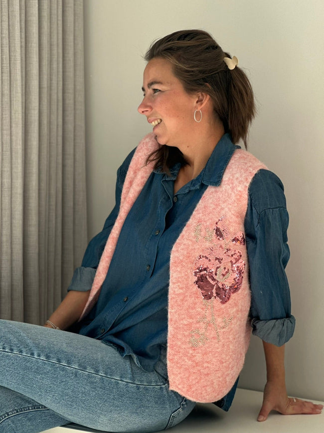 PINK ROSES Gilet