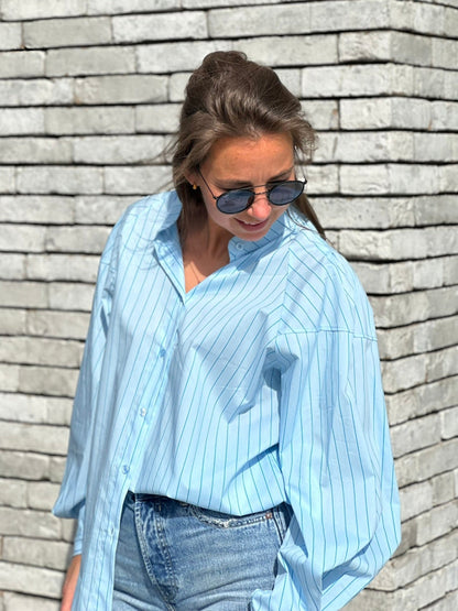 SOFIE Blouse By Mei-Li --  LightBlue
