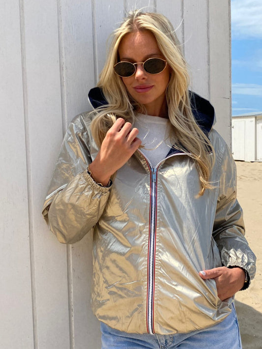 RAIN Jacket By Mei-Li --  Gold/Navy